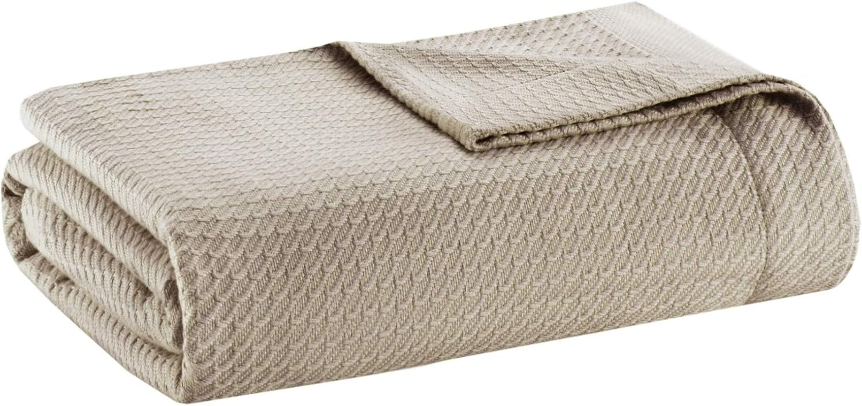 Madison Park 100% bawełna egipska, oddychający, wygodny koc Dzianina premium Luksusowy sezon Lekki pokrowiec na rozkładaną sofę Kanapa Pełne/łóżko typu queen-size Rose Naty Shop Khaki King Kołdry i kołdry