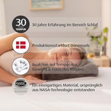 Poduszka podróżna z pianki Memory Foam, ergonomiczna poduszka pod szyję, w zestawie torba do przenoszenia, antracyt, wymiary 25 x 31 x 10/7 cm
