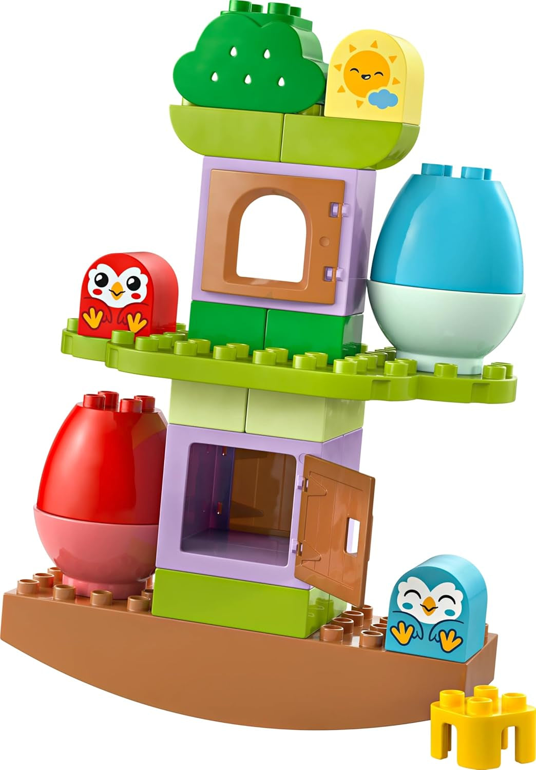 Drzewo LEGO DUPLO do utrzymywania równowagi i układania w stosy, zabawka rozwojowa, zestaw do budowania dla dzieci od 18 miesięcy, kreatywna zabawka dla dzieci, zabawka edukacyjna z 2 ptakami 10440 Zestawy do budowania Besuche den LEGO-Store