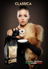 NIK CAFE' – mieszanka Classico – palone ziarna kawy. Jego Ekscelencja, ten mocny. 100% solidny