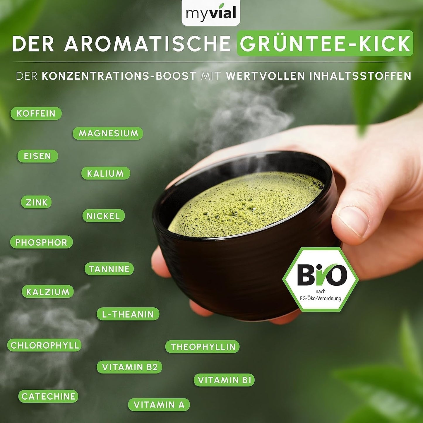 Organiczna herbata Matcha Premium w proszku 100g Najwyższej jakości zielona herbata z Japonii Kagoshima - Idealna do smoothie Matcha Latte Japońska zielona herbata Wegańska Bez dodatków Opakowanie bez plastiku