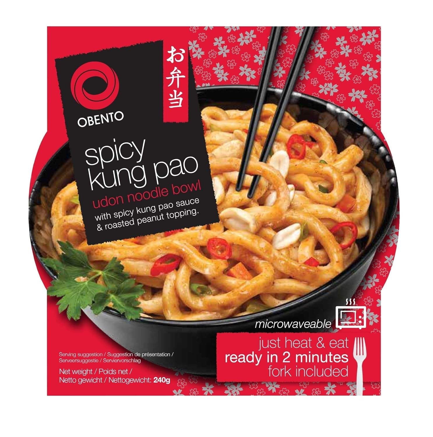 Miska udon słodko-kwaśna, gotowy posiłek do mikrofalówki, 240g