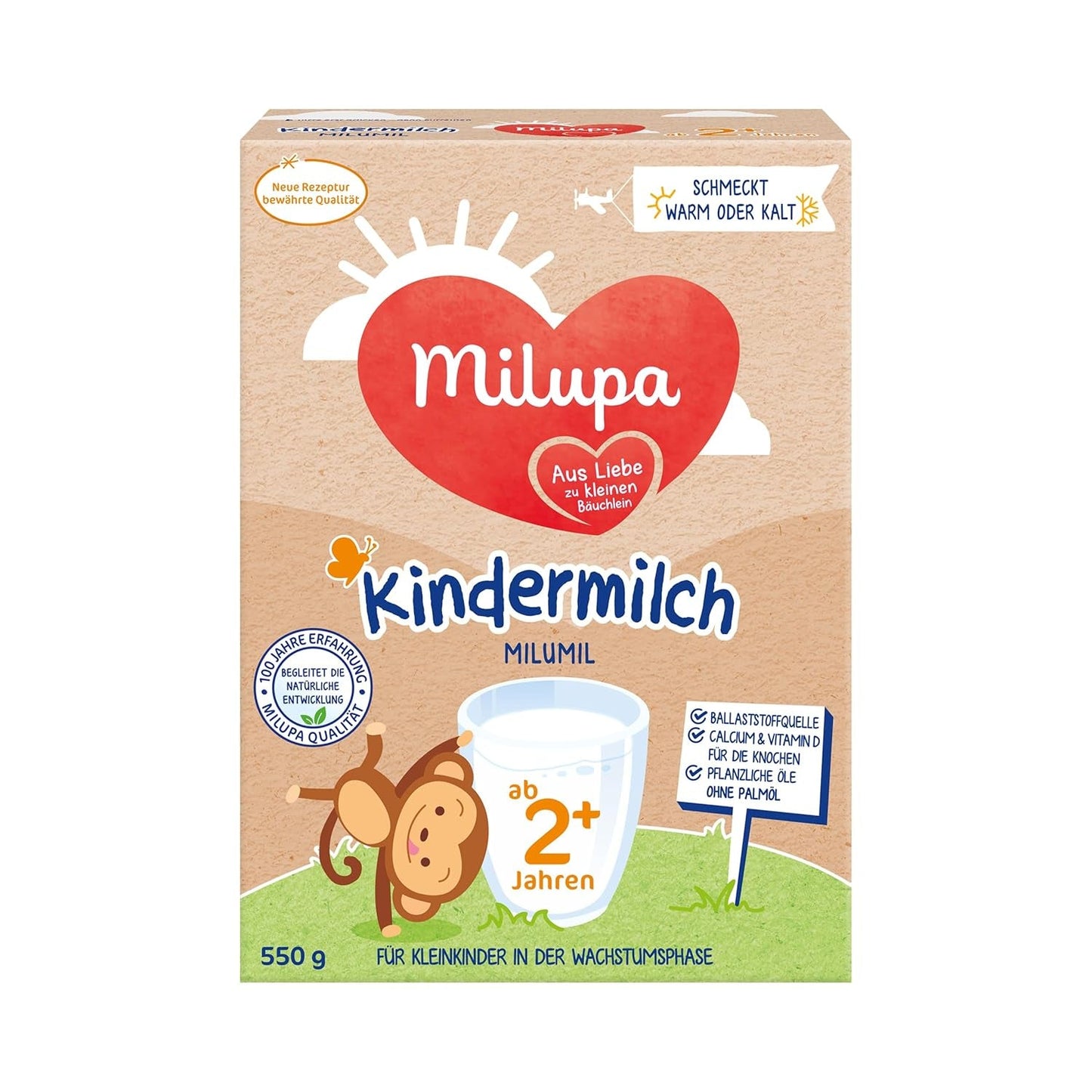 Milupa Milumil Mleko wzrostowe 2+ - Od 1 roku - Dla małych dzieci w fazie wzrostu - 5 x 550 g