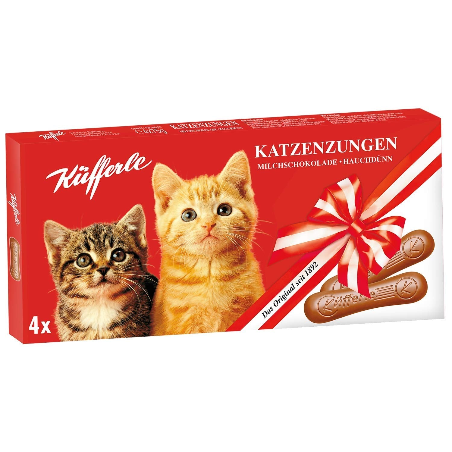 Küfferle kocie języki 10x75g opakowanie zbiorcze, czekolada mleczna, 10 sztuk