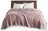 Madison Park 100% bawełna egipska, oddychający koc pocieszyciel Premium Knit Luksusowy sezon Lekki pokrowiec na rozkładaną sofę i kanapę Pełne/łóżko małżeńskie Rose Naty Shop Kołdry i kołdry
