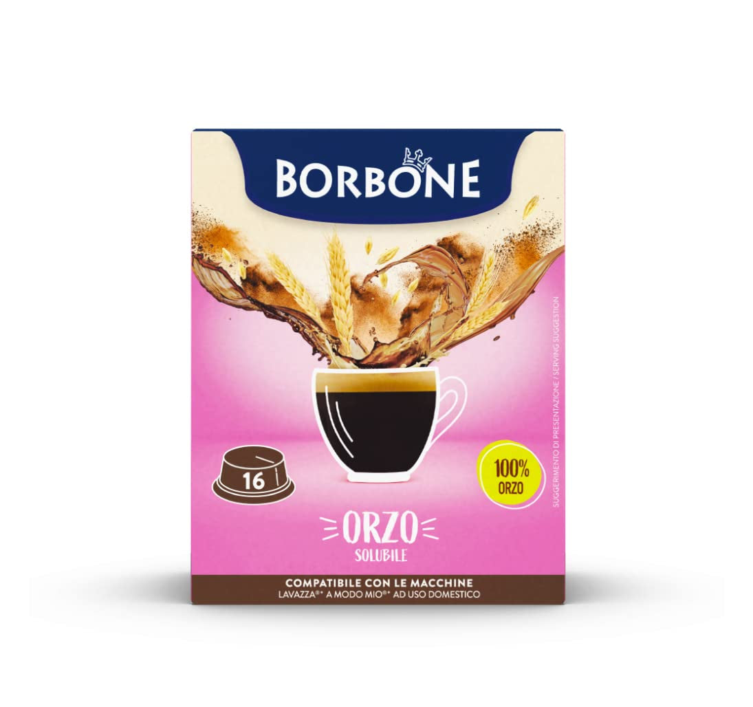 Caffè Borbone Malzkaffee - 96 Kapseln (6 Packungen mit 16 Stück) - Kompatybilny z Lavazza A Modo Mio Haushalts-Espressomaschinen