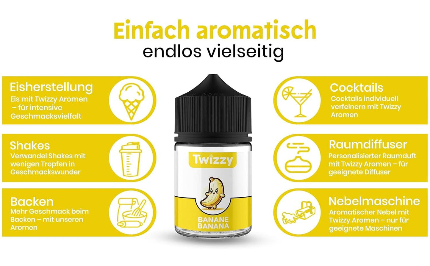 Twizzy Bananowy aromat spożywczy - 60 ml - Intensywny smak - Idealny do wypieków Aromas Naty Shop
