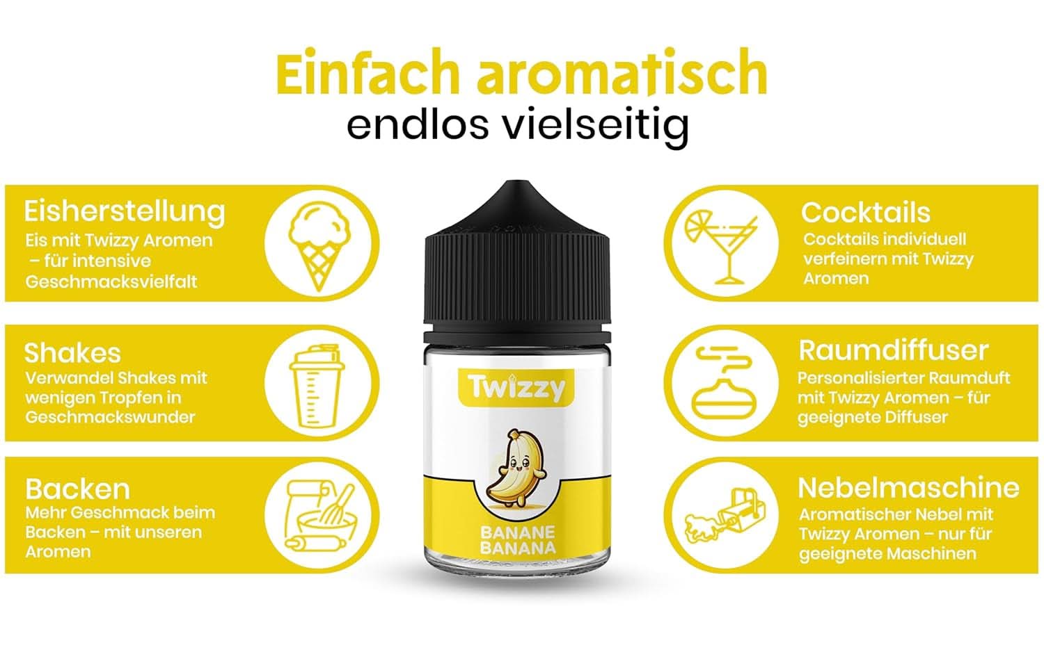 Twizzy Bananowy aromat spożywczy - 60 ml - Intensywny smak - Idealny do wypieków Aromas Naty Shop