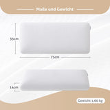 EGO HOME Poduszka Memory Foam Miękka, ergonomiczna poduszka do spania na plecach Poduszka podtrzymująca szyję z oddychającym i zmywalnym pokrowcem, certyfikat Oeko-Tex, poduszka pod szyję 75X35Cm Perne standard Naty Shop