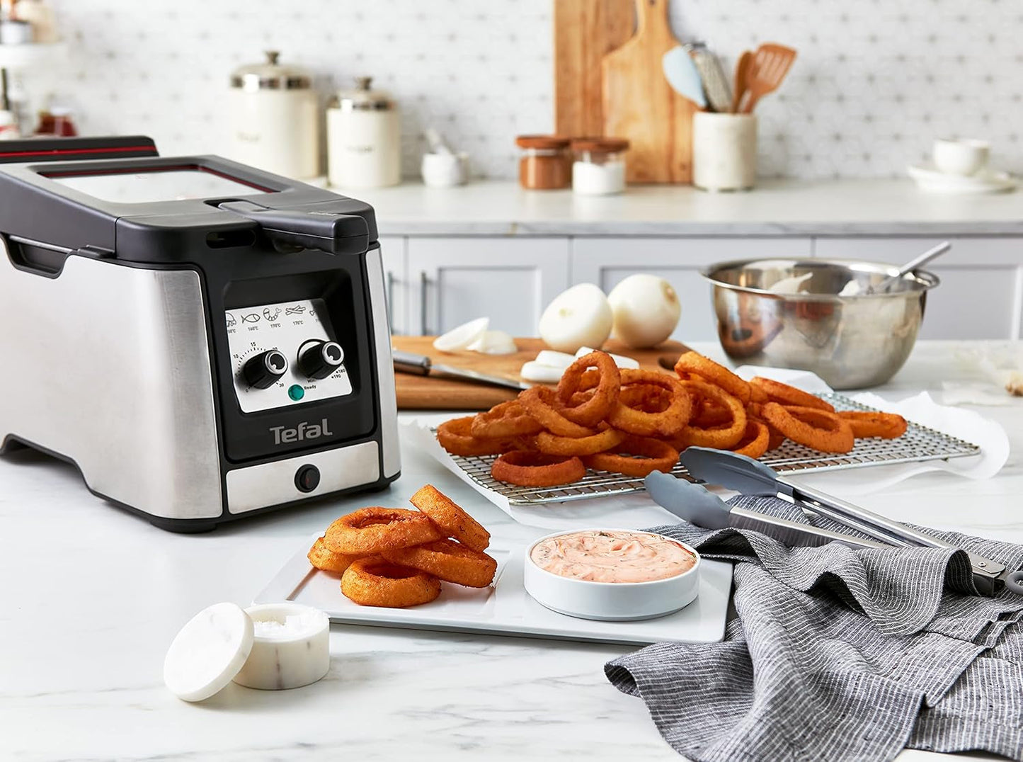 Frytownica Tefal FR600D Clear Duo, smażenie z mniejszą ilością dymu i zapachów, pojemność 1,2 kg, termostat, timer, duże okienko bez mgły Sprzęt AGD Naty Shop