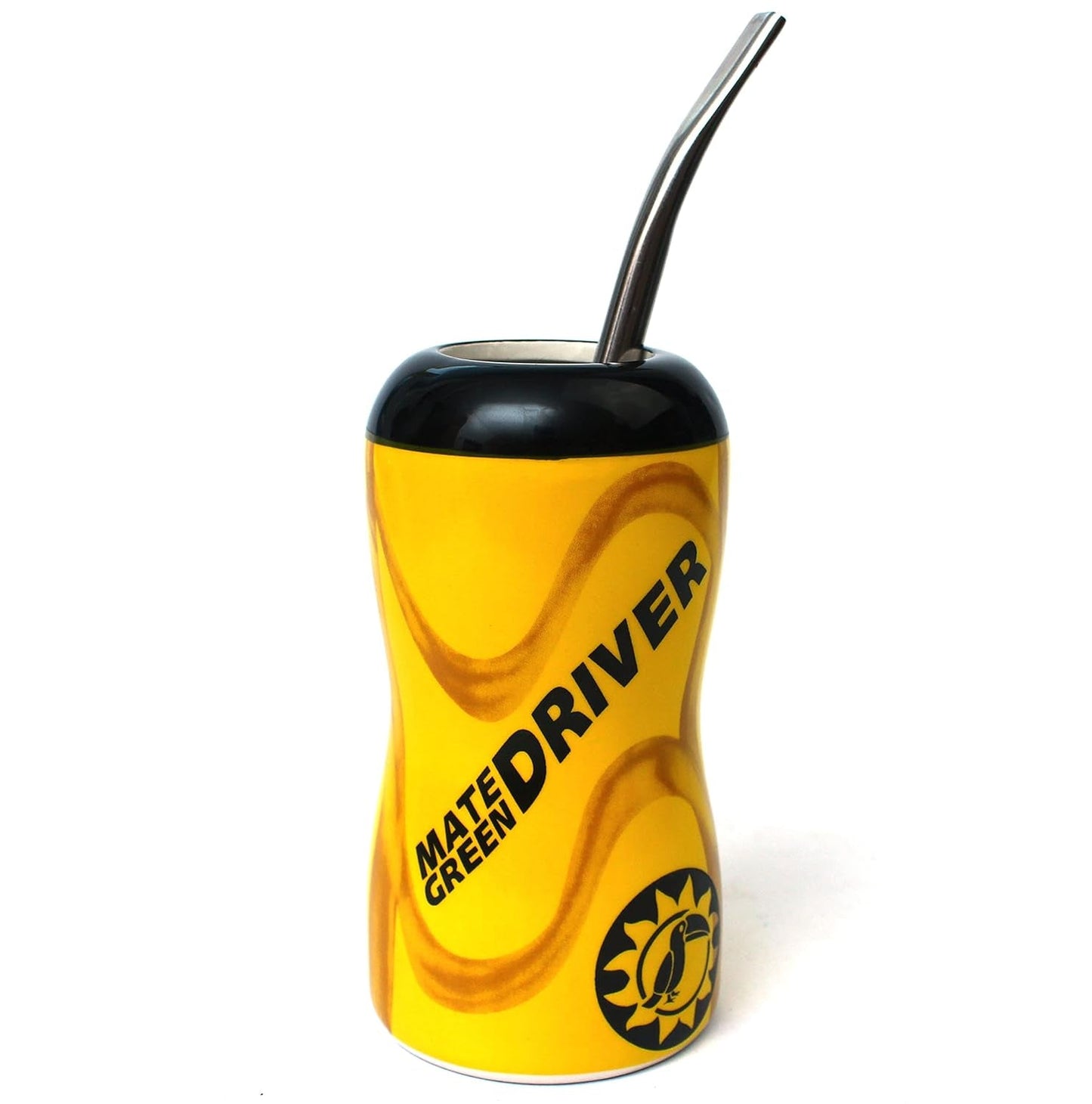 Yerba Mate Kubek do herbaty DRIVER Kubek ceramiczny Kubek samochodowy Idealny do podróży samochodem Mate Herbata i zimne lub gorące napoje Kubek ceramiczny Całkowicie przeszklony 1,75 kg