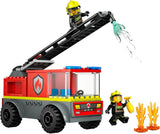 LEGO City Fire Ladder Truck - Zabawkowy wóz strażacki z 2 minifigurkami strażaków dla chłopców i dziewcząt od 4 lat - zabawka edukacyjna - prezent dla przedszkolaków 60463 Zestawy do budowania Besuche den LEGO-Store
