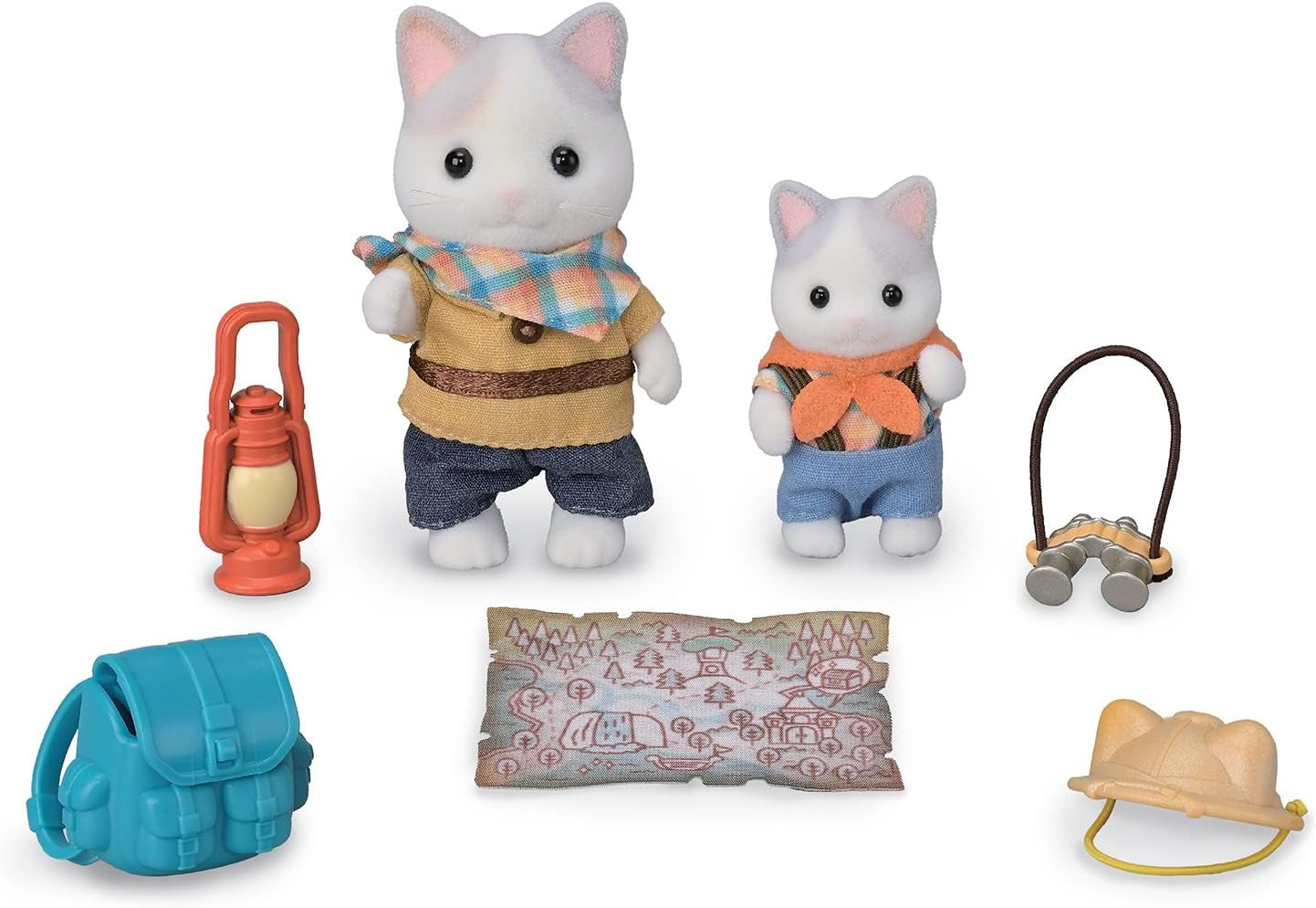 Sylvanian Families — zestaw odkrywców przygód 5763 z dwiema figurkami, ojcem i małym kotkiem mlecznym, figurką zwierzęcia, szczegółową zabawką dla dzieci w wieku od 3 lat