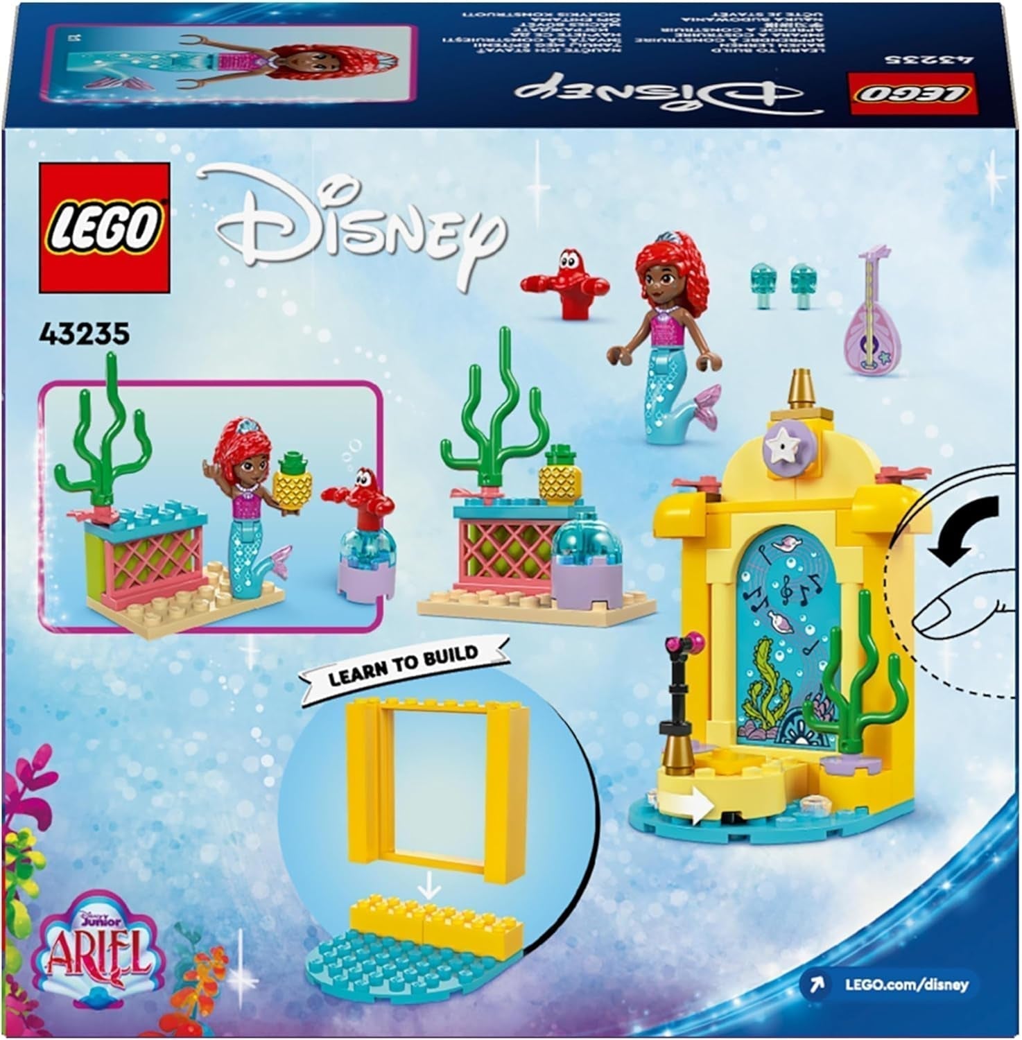 LEGO® Disney Zabawka do budowania sceny muzycznej księżniczki Arielle z 2 figurkami, pomysł na prezent dla dziewcząt i chłopców od 4 lat i fanów seriali telewizyjnych, zabawka dla dzieci 43235 Zestawy do budowania Beuche den LEGO-Store