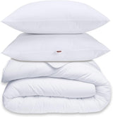 30519 220/240 Poszwa na kołdrę i 2 poduszki Poliester/Bawełna Biały 220 X 240 Cm Kołdry i kołdry Naty Shop