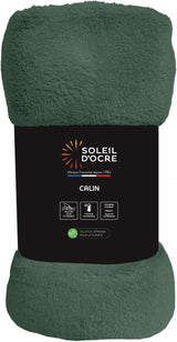 Soleil D'Ocre, koc flanelowy, 220 X 240 cm, khaki Kołdry i kołdry Naty Shop Tytuł domyślny