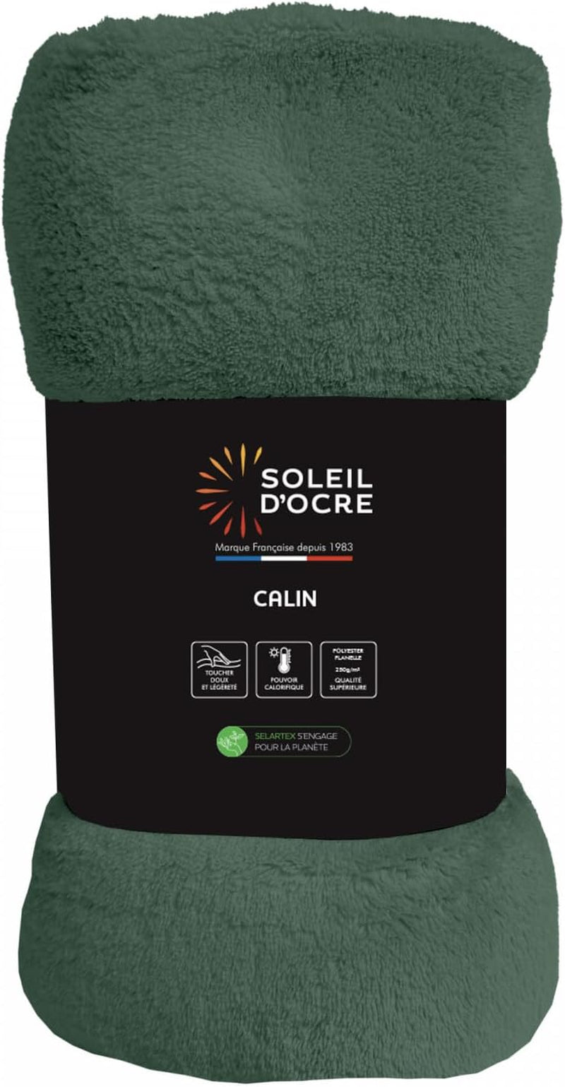 Soleil D'Ocre, koc flanelowy, 220 x 240 cm, Calin, brązowy Kołdry i kołdry Naty Shop Persimon 180 x 220 cm