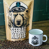 KAWA SEEBĘR - Ekstra mocna kawa ziarnista - 500g - Niska kwasowość i intensywny aromat - Całe ziarna do ekspresów w pełni automatycznych, espresso i french press - Wysoka zawartość kofeiny i niska kwasowość