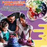 Barwnik spożywczy w proszku – 4 kolory Barwnik spożywczy, skoncentrowany barwnik spożywczy, czerwony Zielony Niebieski Fioletowy Barwnik spożywczy do dekorowania ciast, pieczenia, polewania, deserów, gotowania – 5G