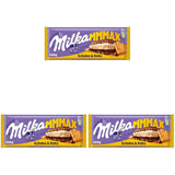 Milka Mmax Chocolate and Biscuits – Alpejska czekolada mleczna z nadzieniem mlecznym i chrupiącymi kawałkami ciasteczek – 300g