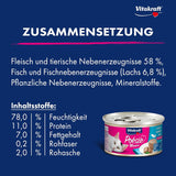 Vitakraft Poésie Mousse, mokra karma dla kotów, pianka napowietrzana, z łososiem, bez dodatku cukru i zbóż (12 x 85g)