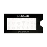 NÉONAIL Nagel Stempel Mit Schaber - Nägel Selber Machen - Stempel do zdobienia paznokci - Nageldesign Für Nagel Schablone - French Nails Stempel - Silikon Nagelstempel
