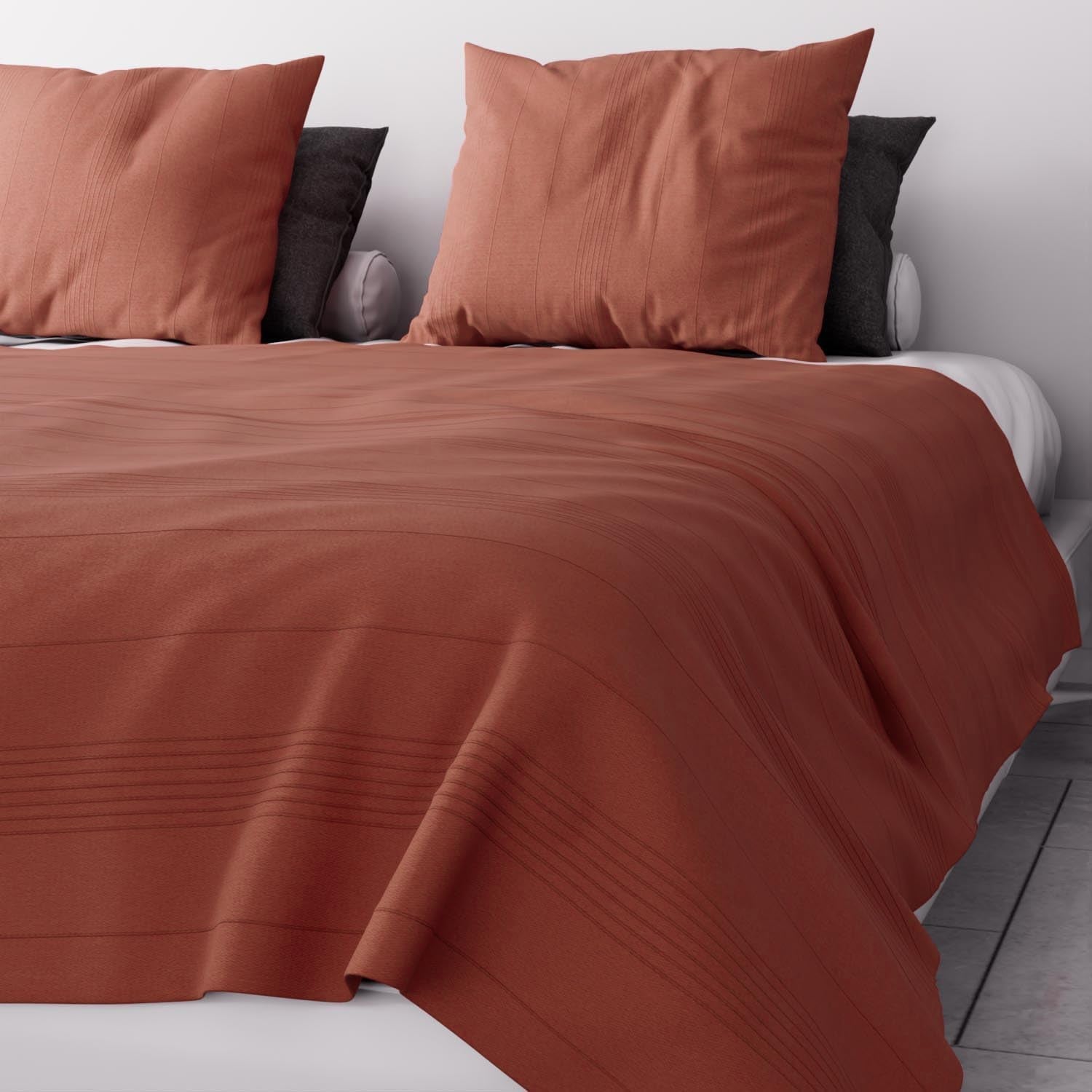 Soleil D'Ocre, Adele, narzuta, narzuta na sofę, bawełna, ceglasty, 220 x 240 cm Łóżka i koce Besuche den Soleil d'ocre-Store Domyślny tytuł sklepu