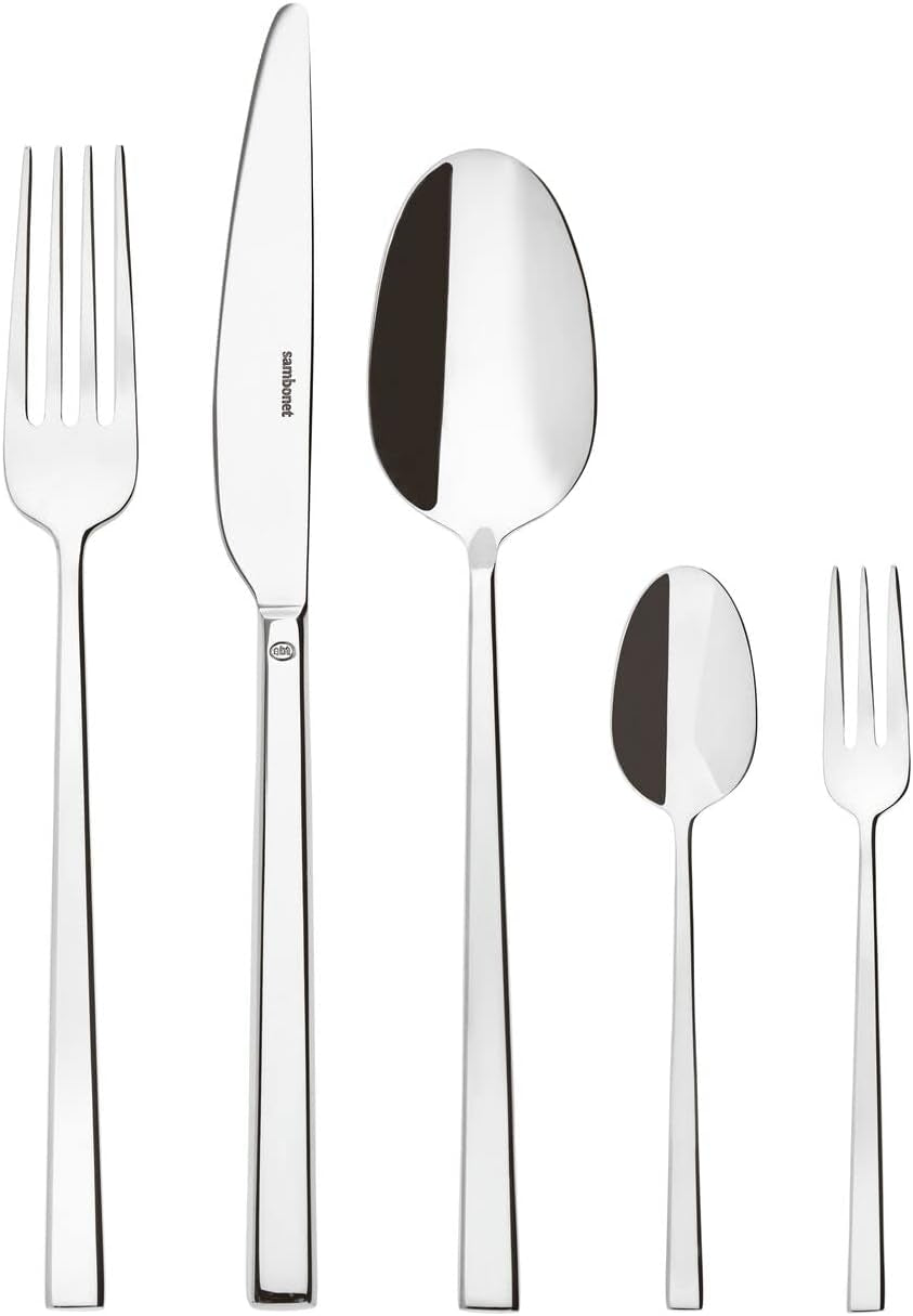 Sambonet 52562-N2 Rock ze stali nierdzewnej - Zestaw sztućców monoblok ze stali nierdzewnej 18/10 Kitchen Naty Shop 30 sztuk