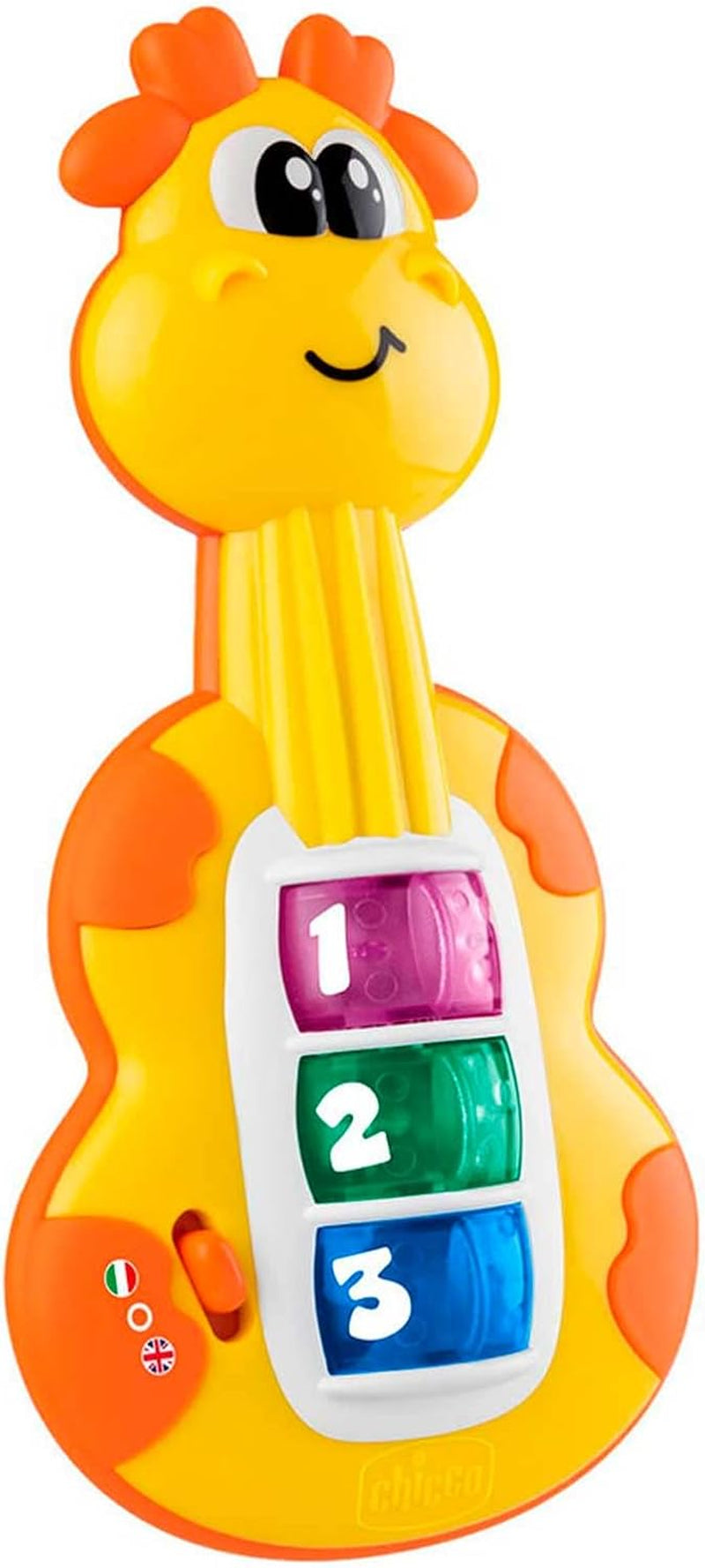 Chicco Żyrafa Gitara Grzechotka dla dzieci Zabawne pianino Zabawka dla dziecka 3 klawisze 12 piosenek Elektroniczna zabawka muzyczna Idealna dla 6-miesięcznego dziecka Żółty Bebe Naty Sklep z zabawkami Domyślny tytuł