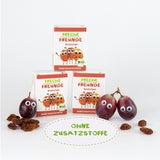 FRECHE FREUNDE Organiczne rodzynki, Trockenfrüchte ohne Zucker, ohne Zusatzstoffe, ungeschwefelt, in kleinen Snackboxen, Sultaninen für Kinder, opakowanie 20er, 20 x (3x14g)