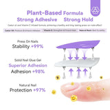 SAVILAND Fester Nagelkleber Gel: 30-Tage Lang Anhaltender Stronger Nagelkleber Für Press on Nails Falsche Nagelspitzen 15Ml UV Nagelkleber 3D Gel-Nagelkunst-Kleber Für Verwendung Im Salon Zu Hause