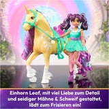 Zestaw Unicorn Academy AVA i liść jednorożca - oryginalne figurki o wysokości około 12 cm z popularnej serii Netflix Z dwoma akcesoriami i szczotkami do włosów Do pomysłowego odgrywania ról, dla dzieci w wieku od 4 lat Figurki Naty Shop