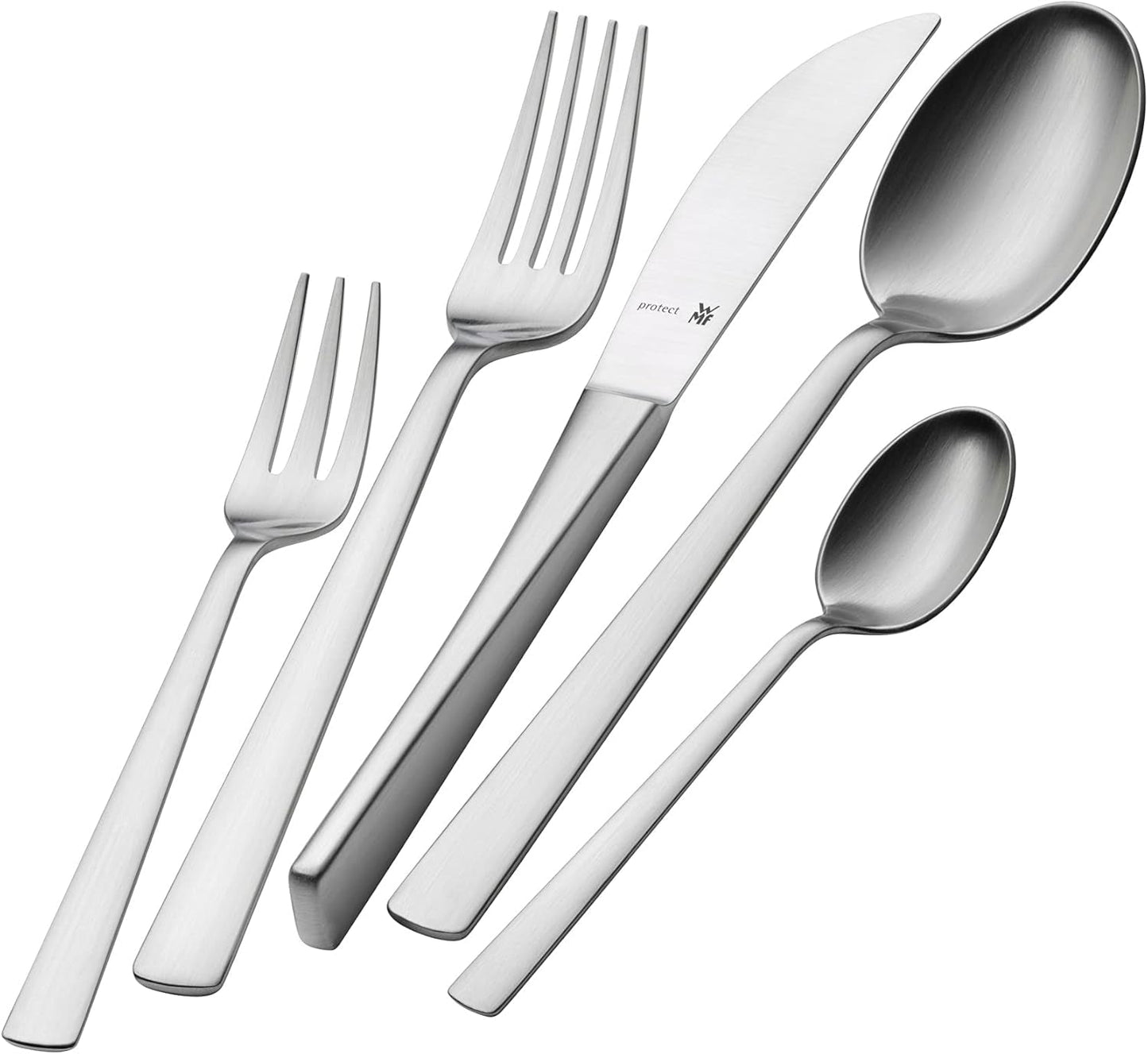 Zestaw WMF Corvo Besteck 12 Personen, 66 Teilig, 60 Teile Mit Servierbesteck, Hohlheftmesser, Cromargan Protect Mattiert, Kratzbeständig, Spülmaschinenfest Kitchen Naty Shop
