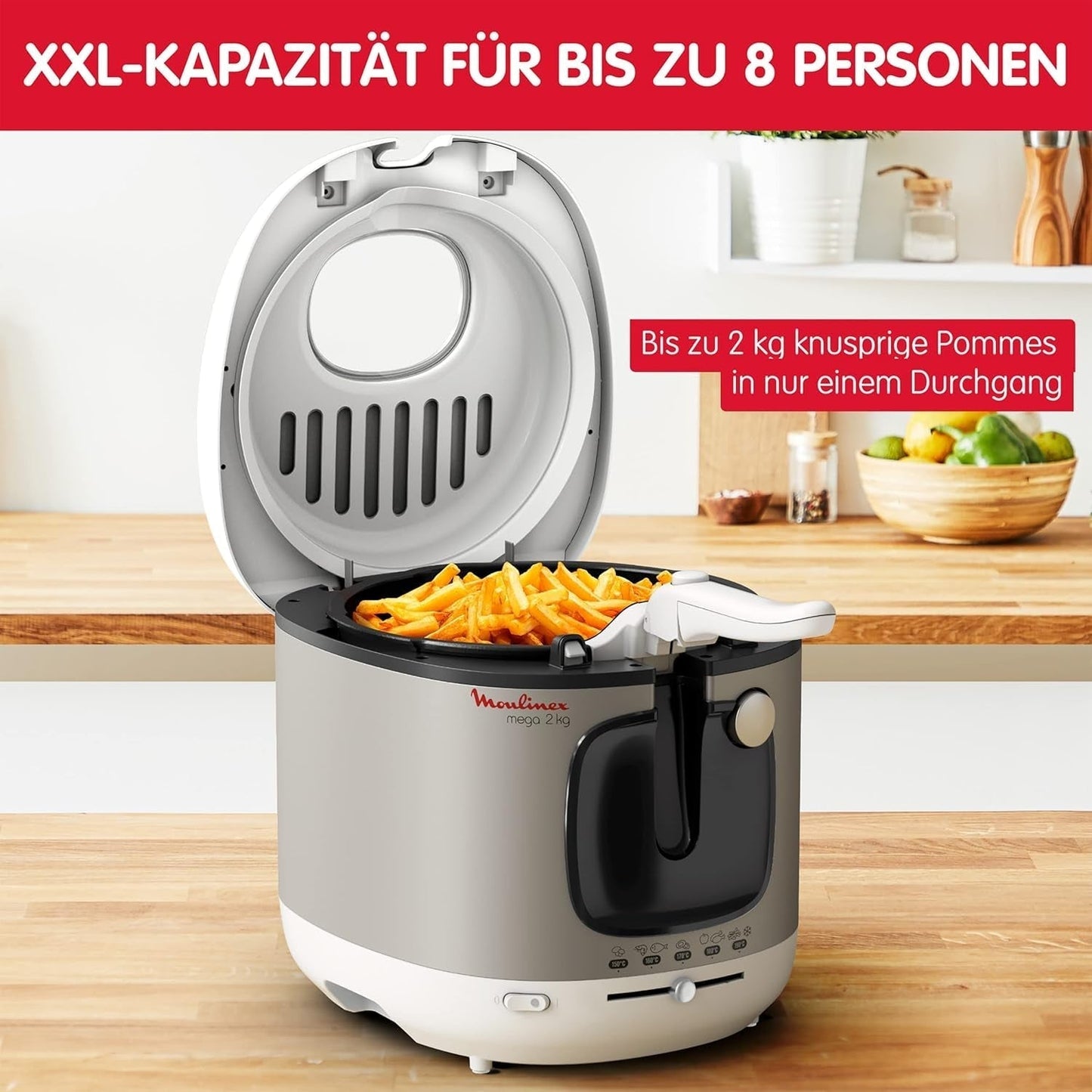 Frytownica AM4800 Mega 2Kg, frytownica olejowa, filtr zapachów, 1800 W AGD Naty Shop