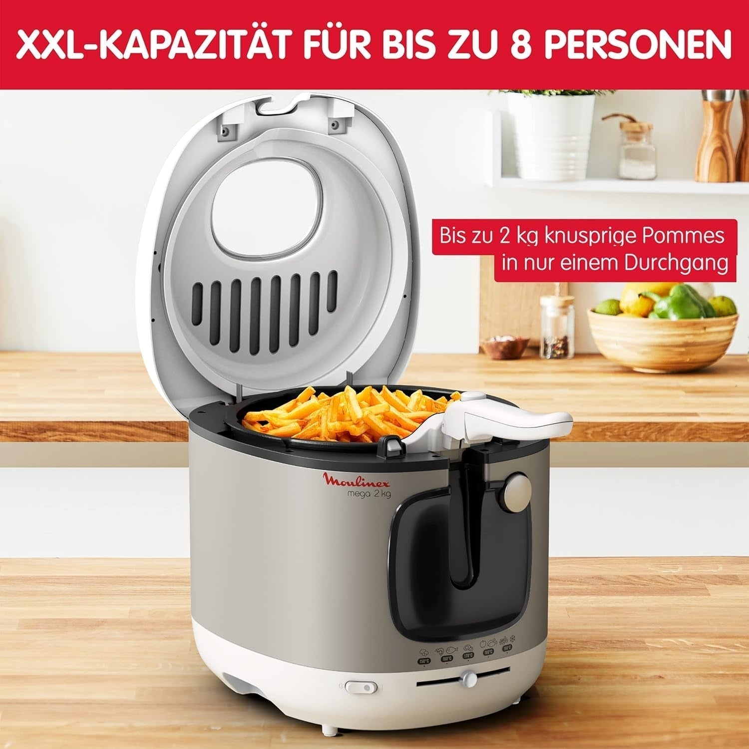 Frytownica AM4800 Mega 2Kg, frytownica olejowa, filtr zapachów, 1800 W AGD Naty Shop