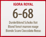 Schwarzkopf IGORA Royal Premium Hair Color 6-68 ciemny blond czekoladowo-czerwony, 1 opakowanie (1 x 60 g) Farba do włosów Naty Shop
