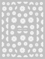 JMEOWIO Nagelsticker Frühlings Weiß Blume 12 Blatt Nail Art Naklejka Selbstklebend Nagelaufkleber Sommer Schmetterling Blumen Blatt Dekoration Nageldesign Zubehör