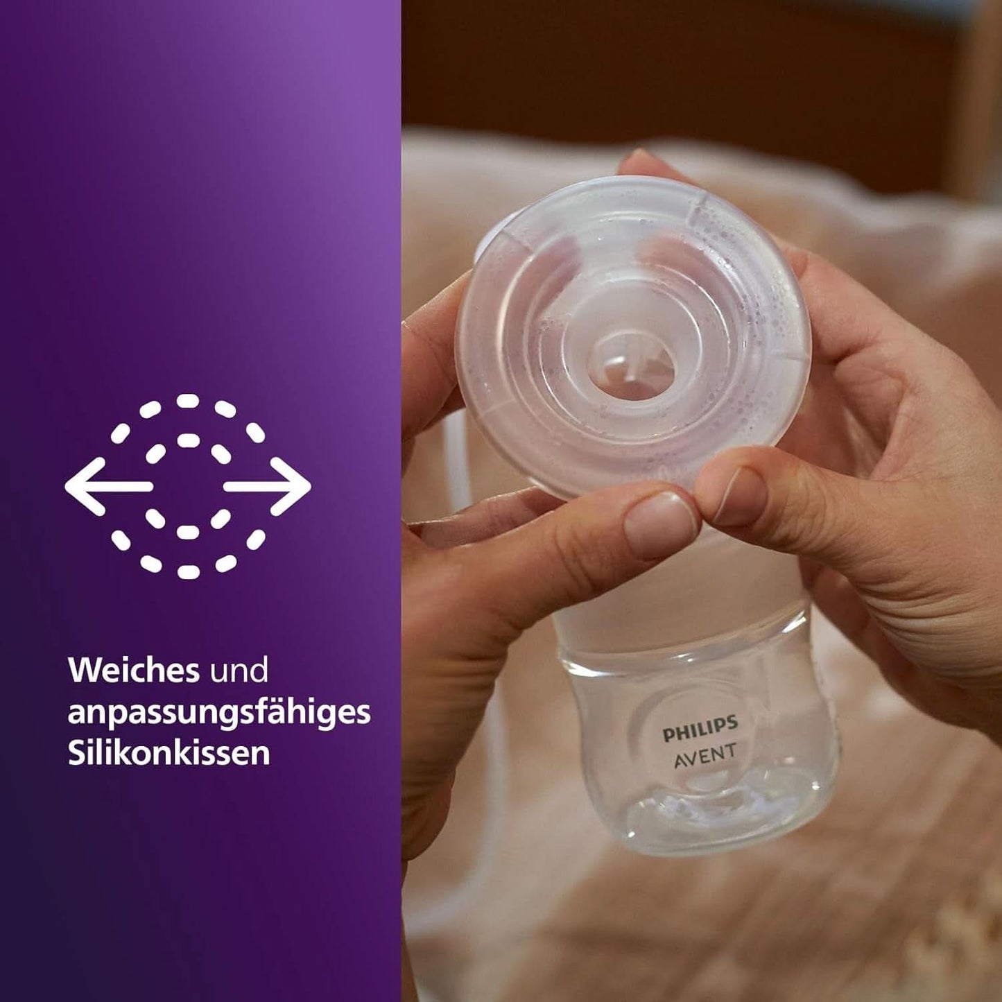 Philips Avent Elektrische Natural Motion Milchpumpe - Zestaw Zum Abpumpen, Aufbewahren Und Füttern Inkl. Flaschen, Schnuller Und Becher (Modell SCD340/31) Żywność i akcesoria do karmienia piersią Sklep Bebe Naty