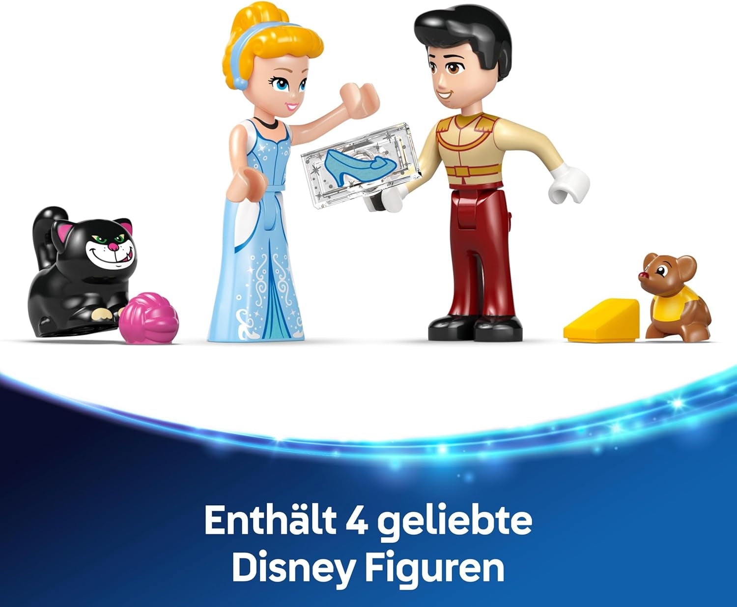 LEGO® Disney Zamek księżniczki Kopciuszek i powóz konny, zestaw dla dziewczynek od 6 lat, fantastyczna zabawka z księżniczką Kopciuszkiem i uroczymi minilaleczkami księcia, pomysł na prezent dla fanów Disneya 43275 Zestawy do budowania Szukaj w sklepie LEGO