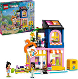 LEGO Friends Zestaw do budowania sklepu z modą vintage dla dzieci z figurkami sklepu z zabawkami i modelem kota do rozwoju społeczno-emocjonalnego Odgrywanie ról Prezent dla 6-letnich dziewcząt i chłopców 42614 Zestawy do budowania Besuche den LEGO-Store Single