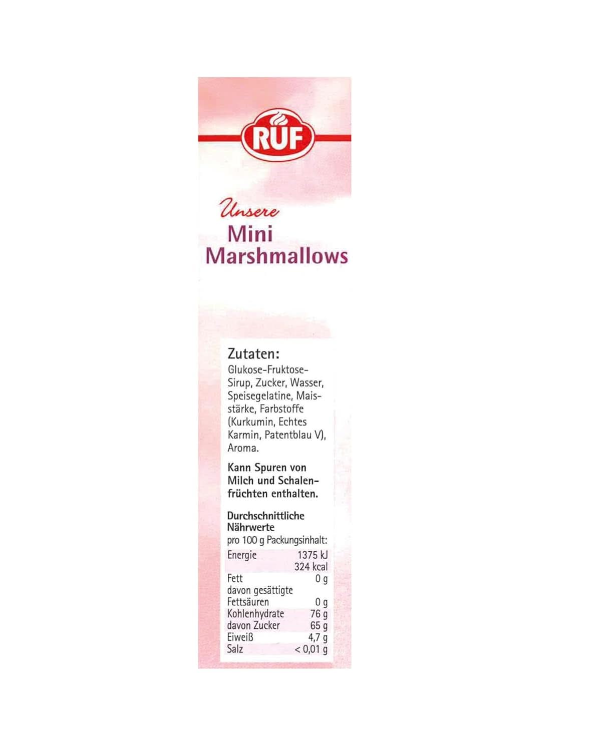 RUF Mini Marshmallows, pastelowe kolory, 45 gramów Naty Shop
