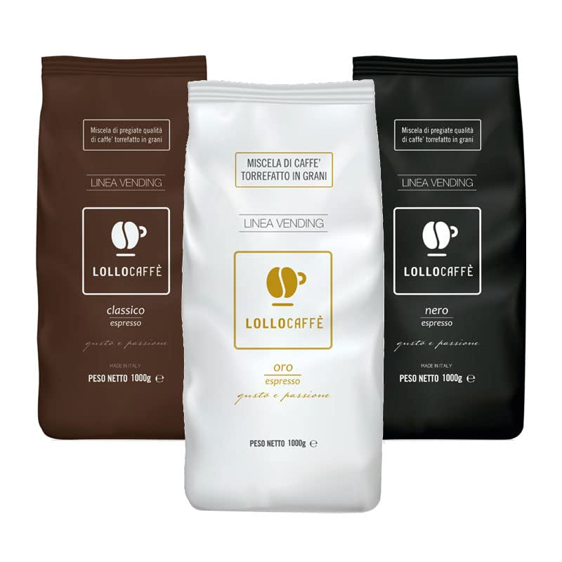 Zestaw do degustacji kawy ziarnistej: Czarny, Klasyczny i Złoty 1 kg x 3