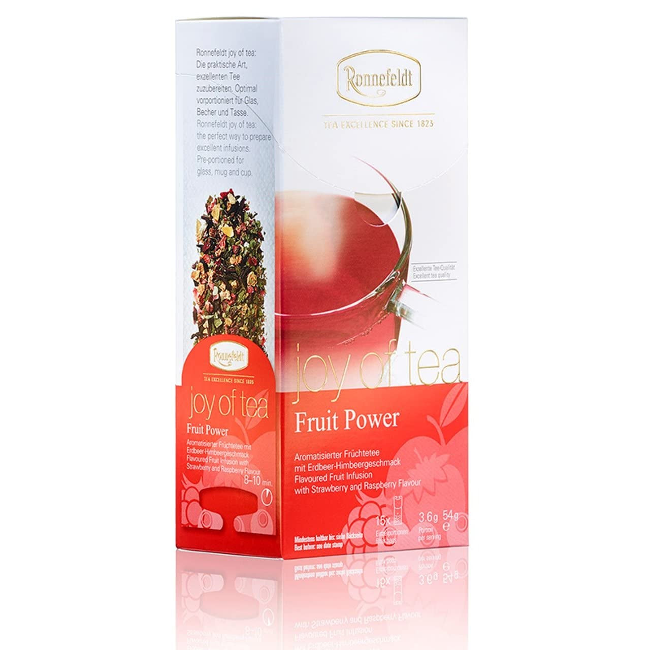 Fruit Power „Joy of Tea” - Herbata owocowa o smaku truskawkowo-malinowym, 15 torebek, 54 g