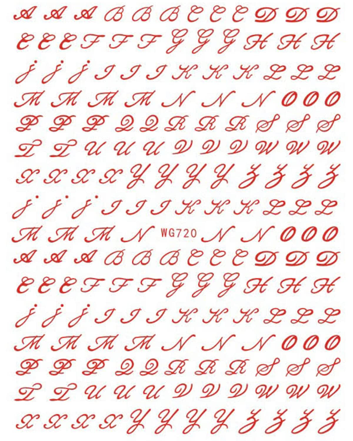 6 Blatt Nagelsticker Alte Alphabetzahlen Nagelaufkleber Selbstklebend Alte Briefe Nail Art Naklejka Dekoracja Nageldesign Zubehör