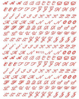 6 Blatt Nagelsticker Alte Alphabetzahlen Nagelaufkleber Selbstklebend Alte Briefe Nail Art Naklejka Dekoracja Nageldesign Zubehör