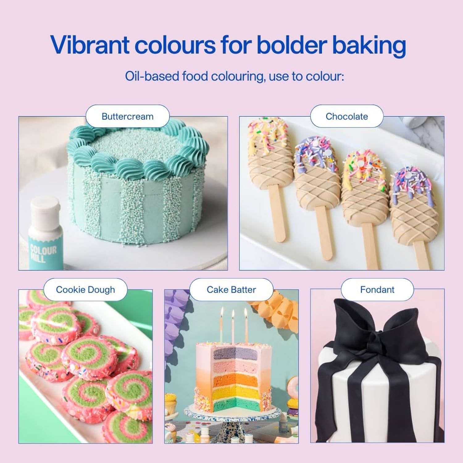 Barwnik spożywczy na bazie oleju szałwiowego Color Mill - Barwnik spożywczy do czekolady, fondantów, babeczek, ciast, wypieków, makaroników - Barwnik spożywczy do dekoracji ciast - 100 ml