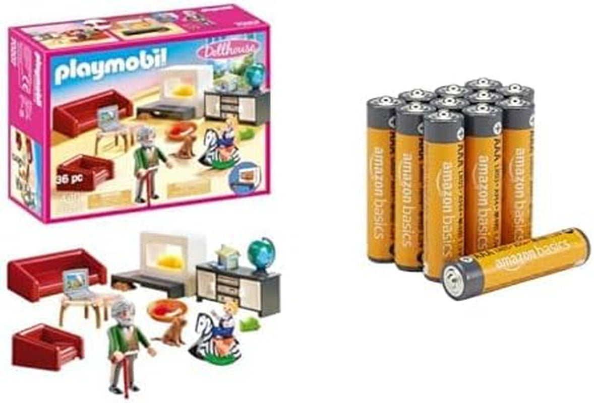 Amazon Basics 12-pakowy domek dla lalek z efektem świetlnym, dla dzieci w wieku powyżej 4 lat i bateriami alkalicznymi AAA, 10 lat