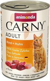 animonda Carny Adult Savory Variety (12 x 400 g), mokra karma dla dorosłych kotów, mokra karma zawierająca 100% świeżych składników mięsnych, bez zbóż i bez cukru