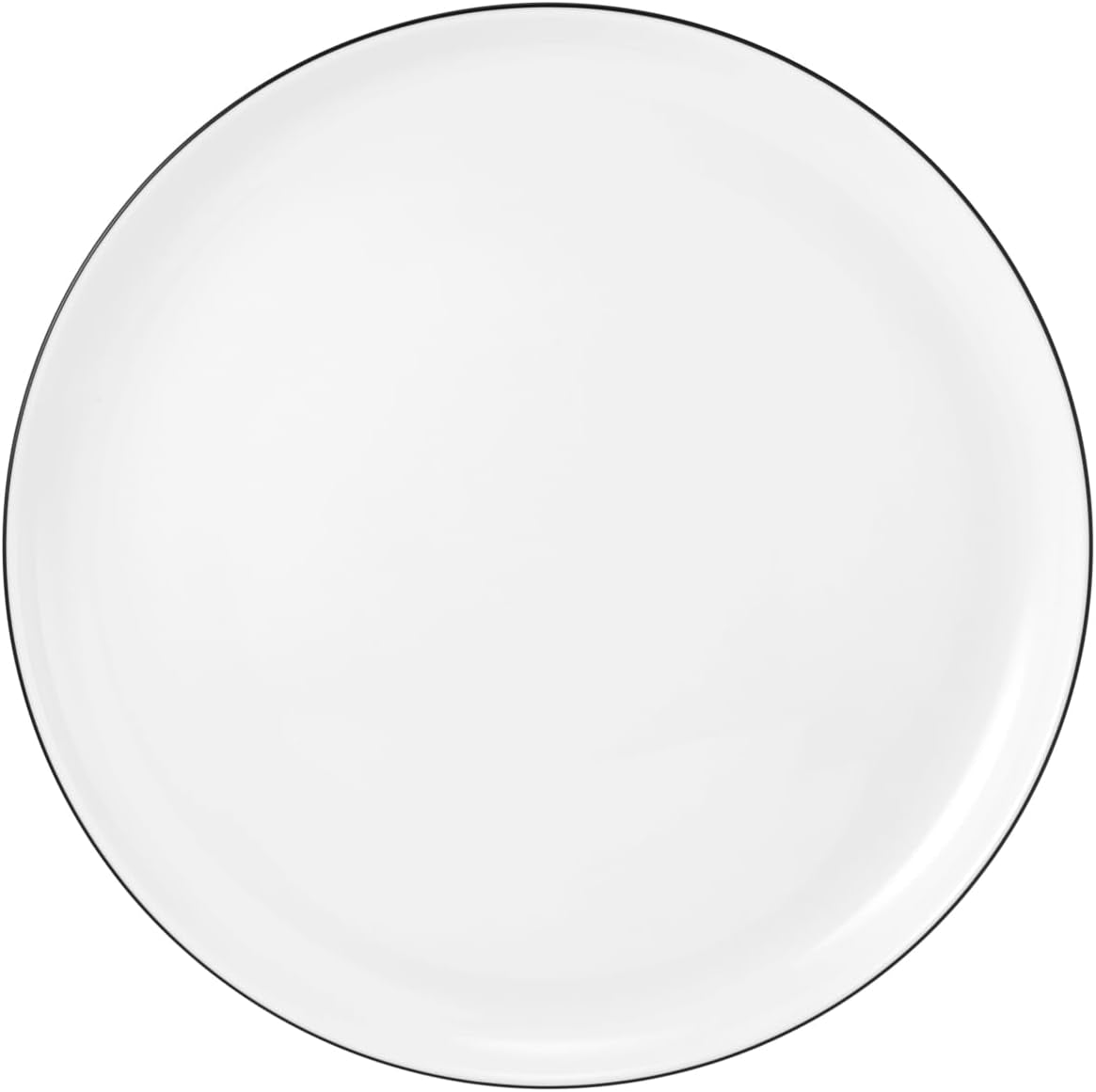 Zestaw zastawy stołowej Seltmann Weiden 001.737148 Lido - 6 talerzy obiadowych + 6 talerzy tła - 12 sztuk - Black Line