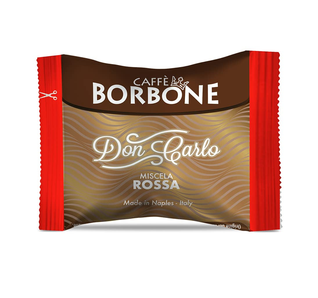 Caffè Borbone Don Carlo, Rote Mischung - 50 Kapseln - Kompatybilna z Lavazza®* A Modo Mio®* Haushalts-Espressomaschinen